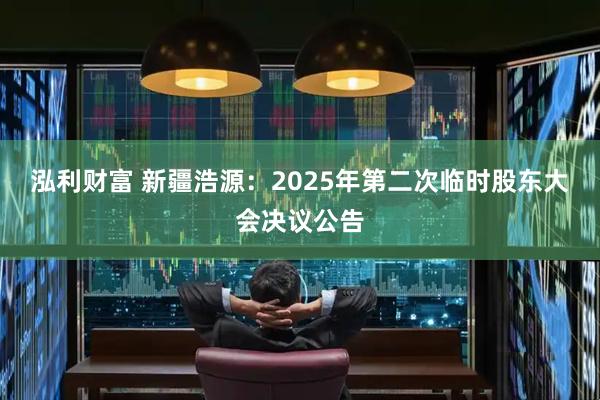 泓利财富 新疆浩源：2025年第二次临时股东大会决议公告